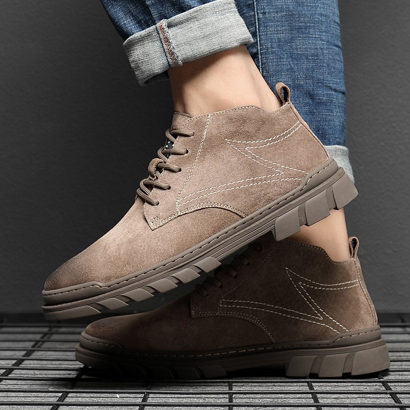 2021 autumn new men's leather Martin boots winter men's boots casual British tooling men's shoes boots men