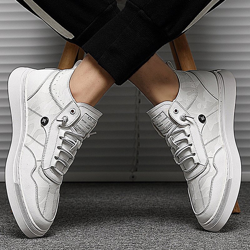 Men's sports shoes, sneakers, men's 2021 autumn and winter new white shoes, casual styles, high-top men's shoes trend